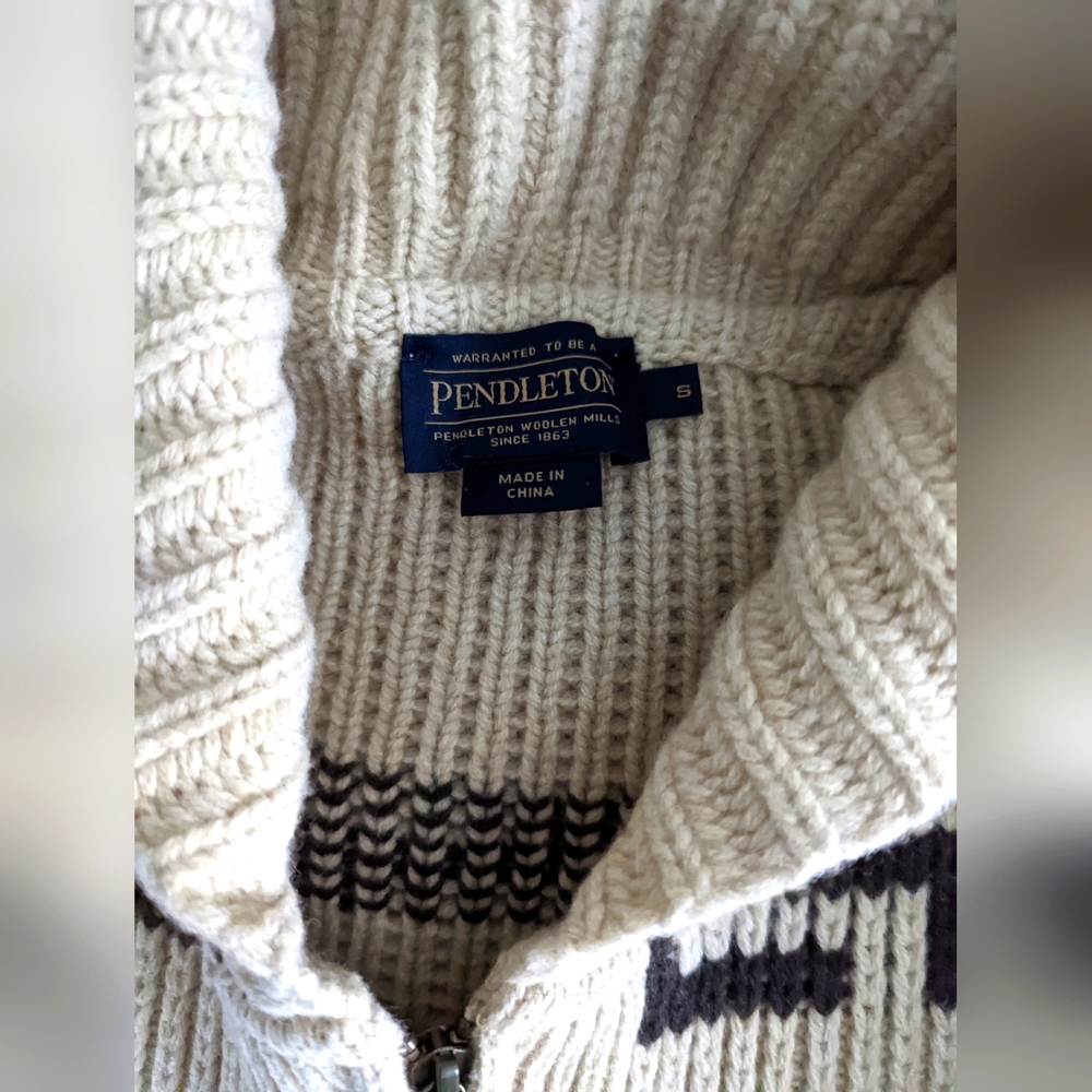 Pendleton Zip Cardigan Sweater